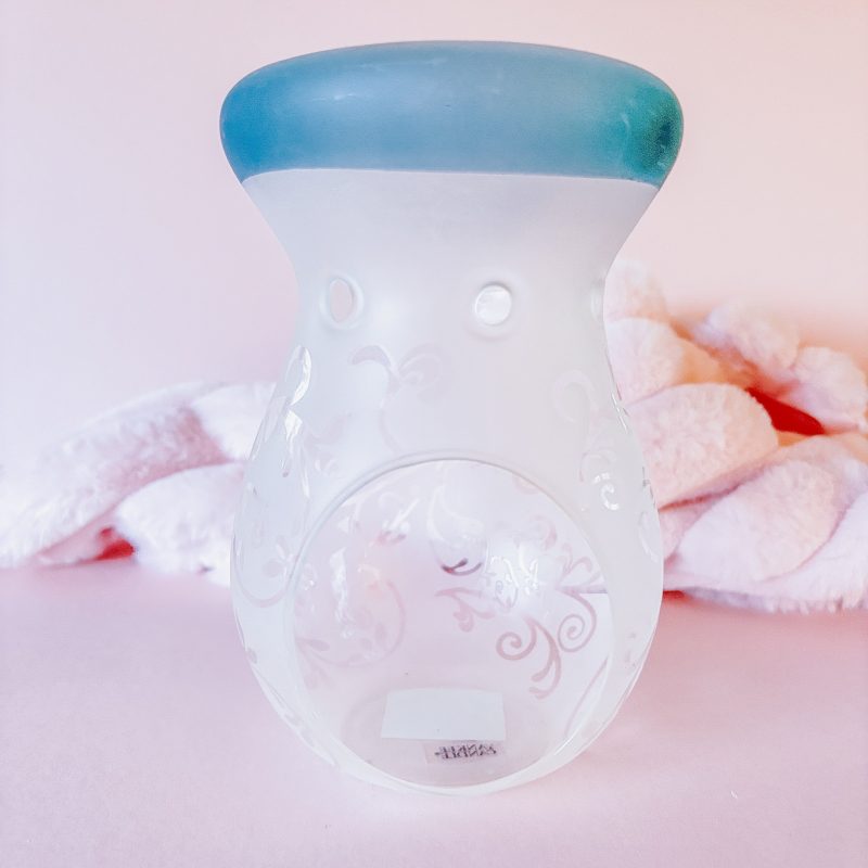 Etched glass wax warmer UK – Yankee official Official Yankee large glass wax melter Elegant etched wax warmer UK Scent Bunny Yankee wax warmer Tranquil home wax warmer UK