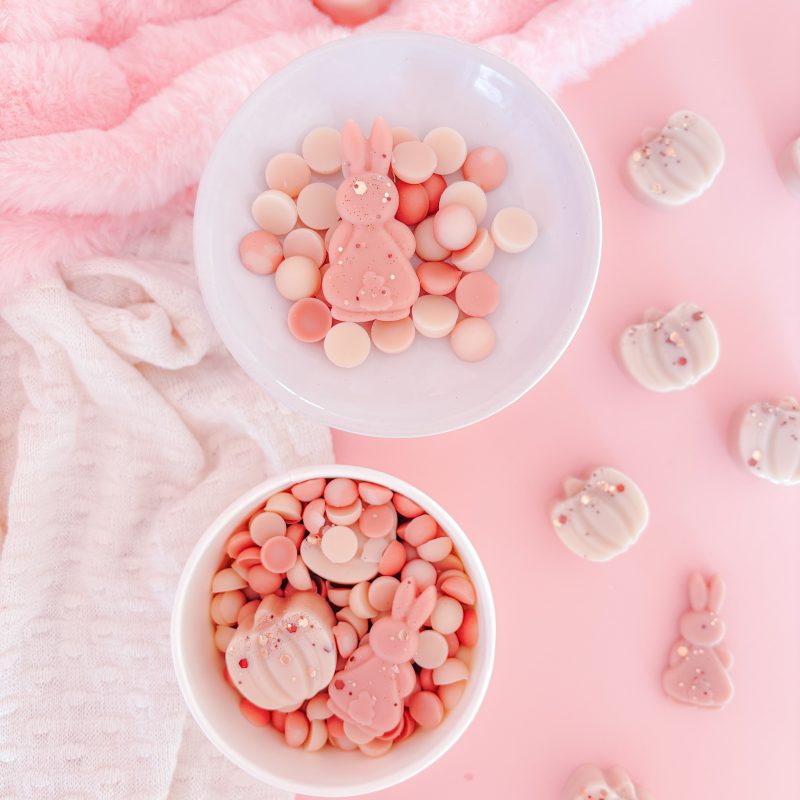 Bunny Café gourmand wax melts – cinnamon toffee scent, sweet café-inspired wax melts UK, cozy autumn wax melts with earthy base, woodland bunny café wax melts Scent Bunny.